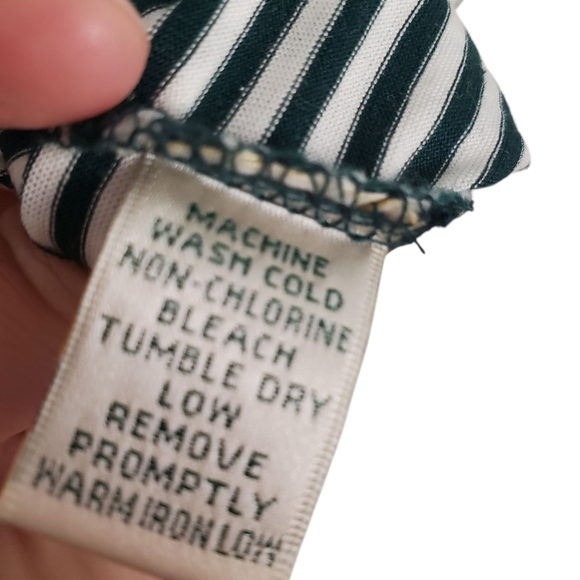 Fairway and Greene Striped Men's Polo Shirt. Hunter Green And White. LG - Picture 7 of 11